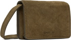 OPEN YY Brown Micro Suede Stud Wallet Bag