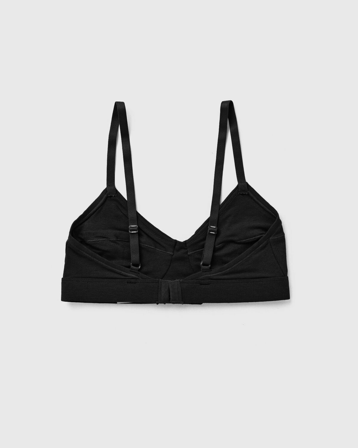 Unlined Logo Underband Triangle Bra, Black