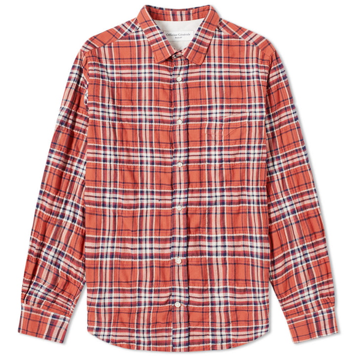 Photo: Officine Generale Textured Check Shirt