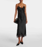 The Row Kolara lace-trimmed silk satin slip dress