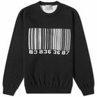 VTMNTS Men's Big Barcode Crew Knit in Black