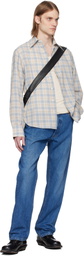 CMMAWEAR Blue Tailored Flannel Shirt