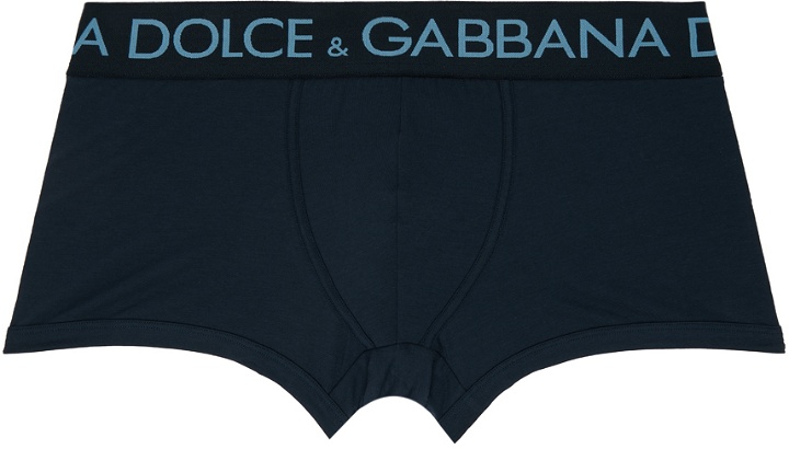 Photo: Dolce & Gabbana Navy Two-Way Stretch Boxers