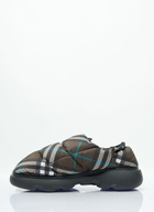 Burberry Check Nylon-Blend Pillow Mule