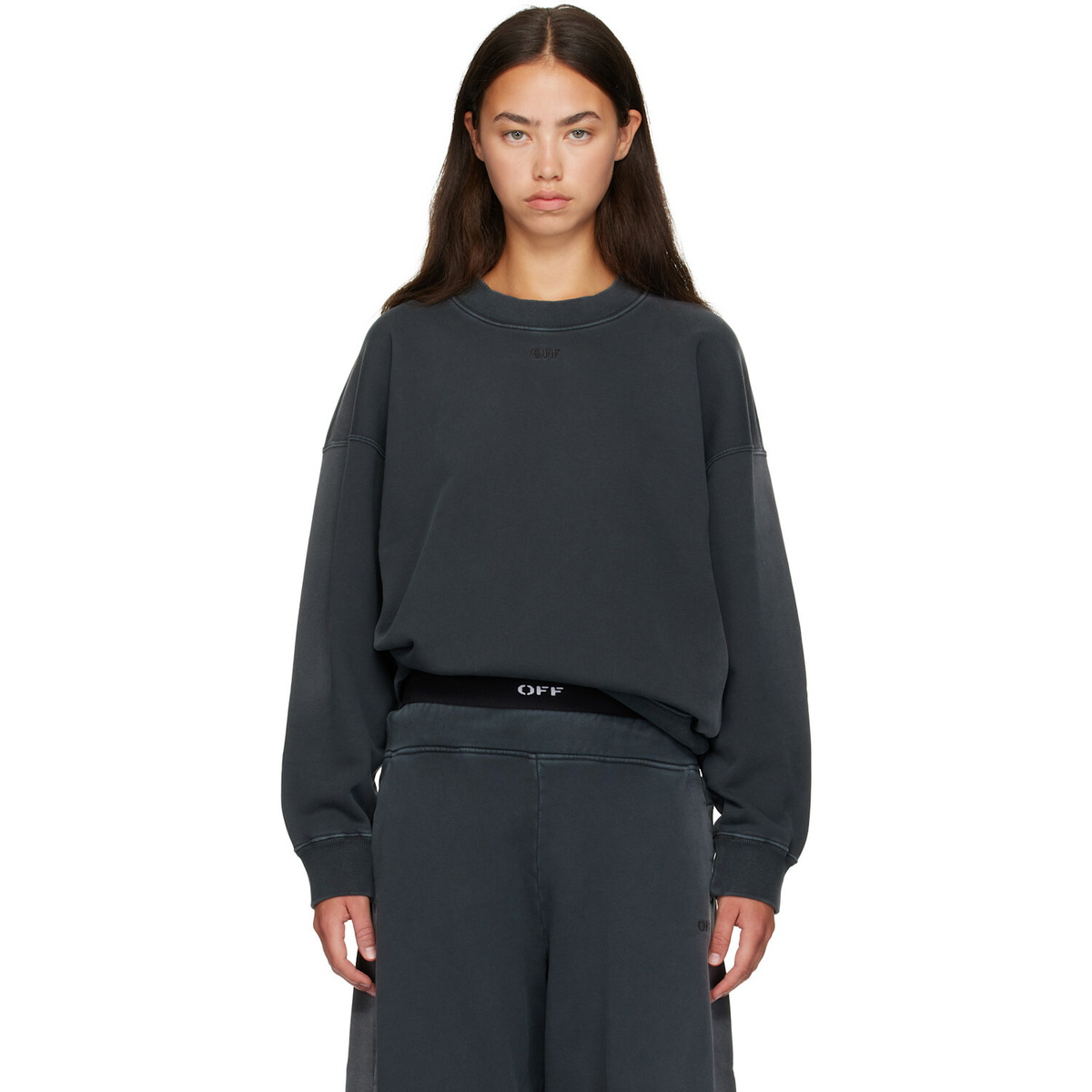 Off-White Gray Laundry 'Off' Sweatshirt