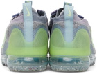 Nike Grey & Green Air Vapormax 2021 FlyKnit Sneakers