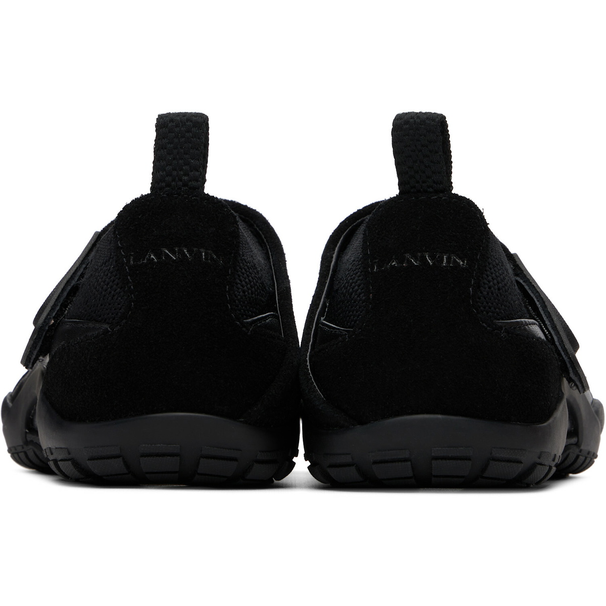 Lanvin Black LNV1 Knit & Suede Sneakers