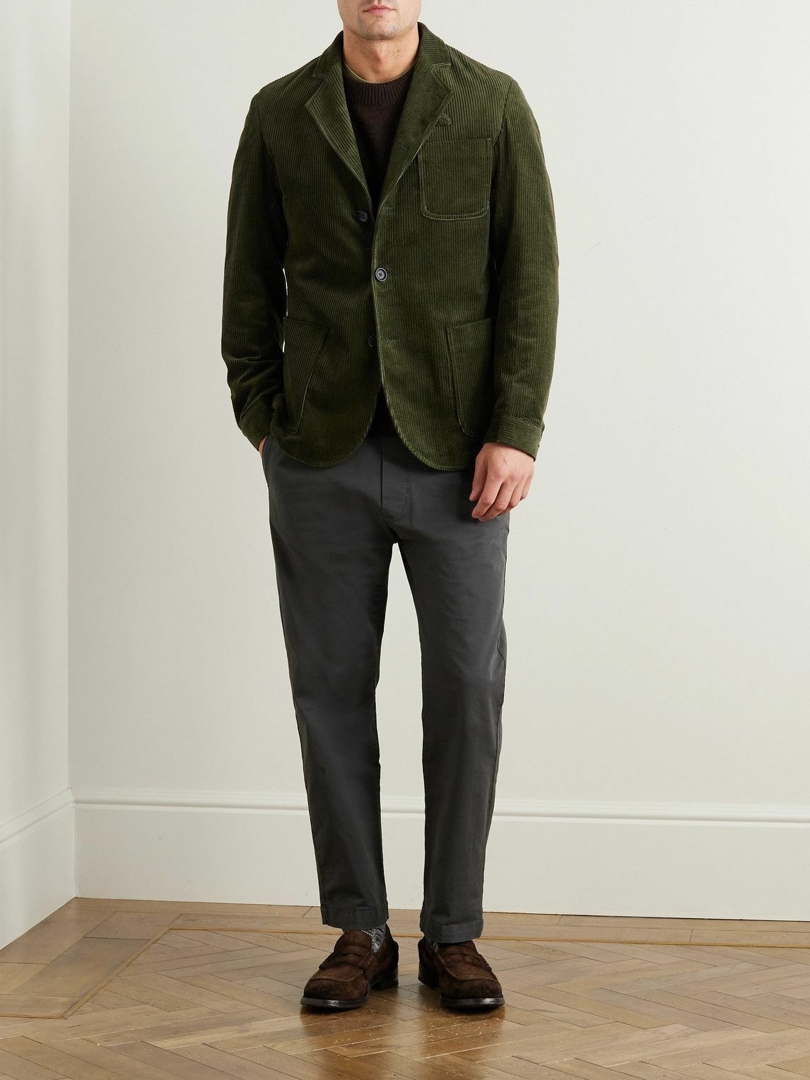 Oliver Spencer - Solms Cotton-Corduroy Suit Jacket - Green Oliver Spencer