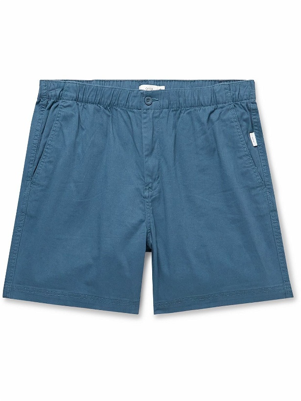 Photo: Onia - Garment-Dyed Stretch-Cotton Twill Chino Shorts - Blue