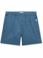 Onia - Garment-Dyed Stretch-Cotton Twill Chino Shorts - Blue