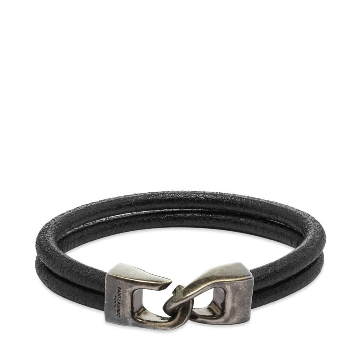 Photo: Saint Laurent Leather Clasp Bracelet