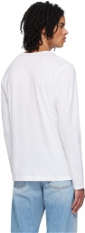 Sunspel White Classic Long Sleeve T-Shirt