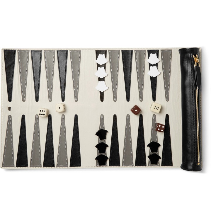 Photo: Versace - Leather Backgammon Set - Men - Black