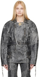 KNWLS Black Nihil Moto Leather Jacket
