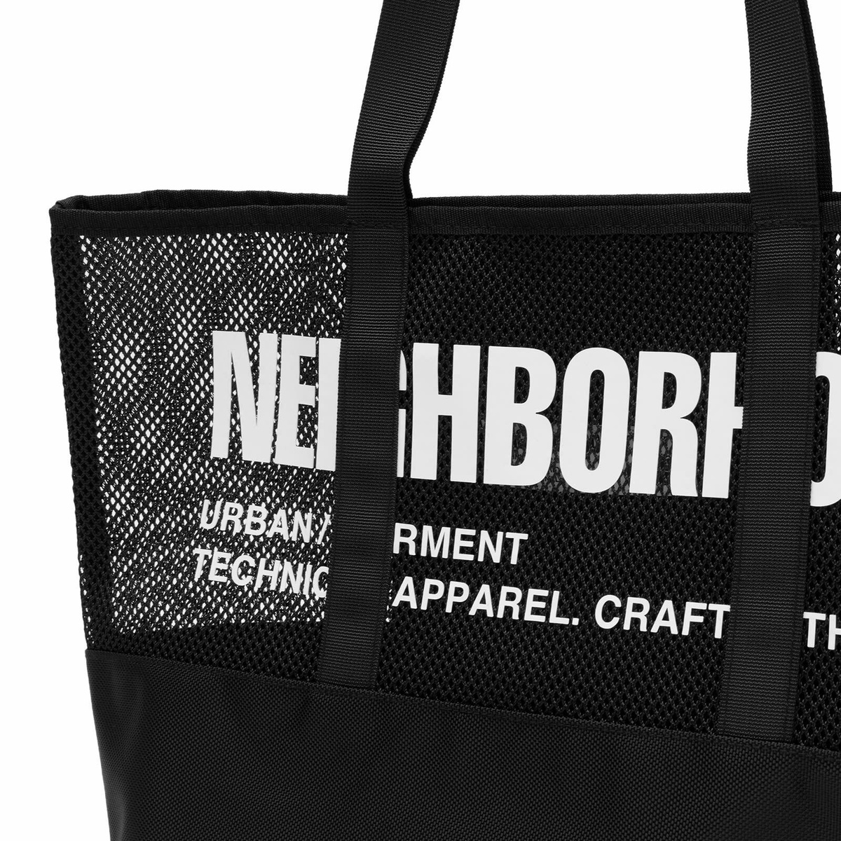 Neighborhood Men's Mesh Tote Bag in Black 