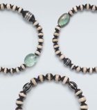 Ileana Makri Set of 3 beaded bracelets with gemstones