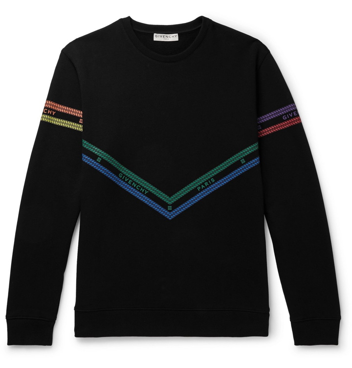 Photo: Givenchy - Logo-Print Loopback Cotton-Jersey Sweatshirt - Multi