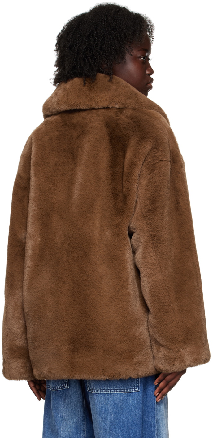 Stand Studio Brown Savannah Faux-Fur Jacket Stand Studio