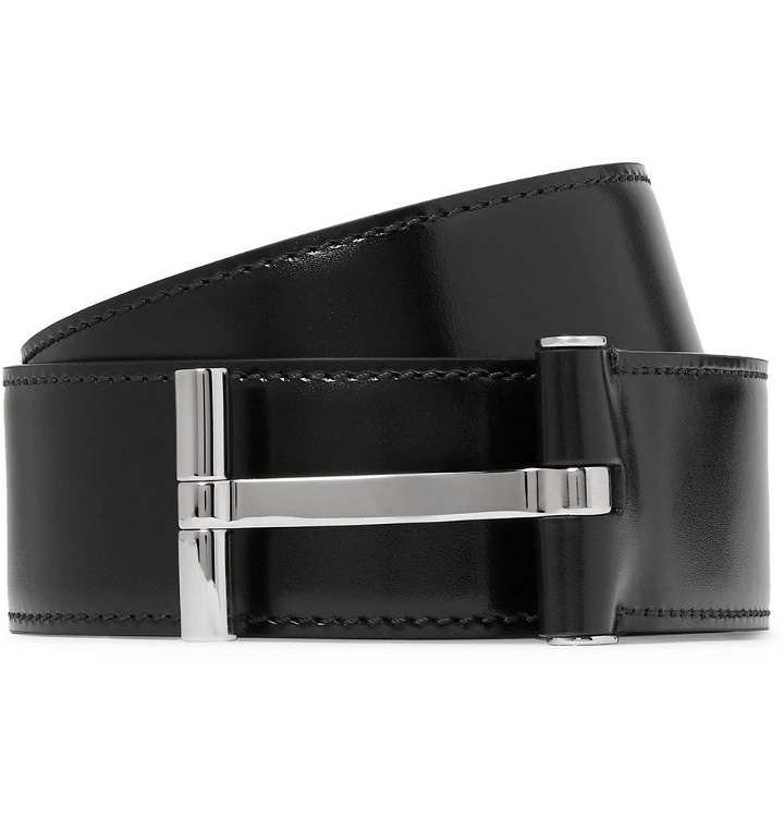 Photo: TOM FORD - 4cm Black Leather Belt - Black