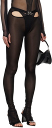 Mugler Black M Cutout Leggings