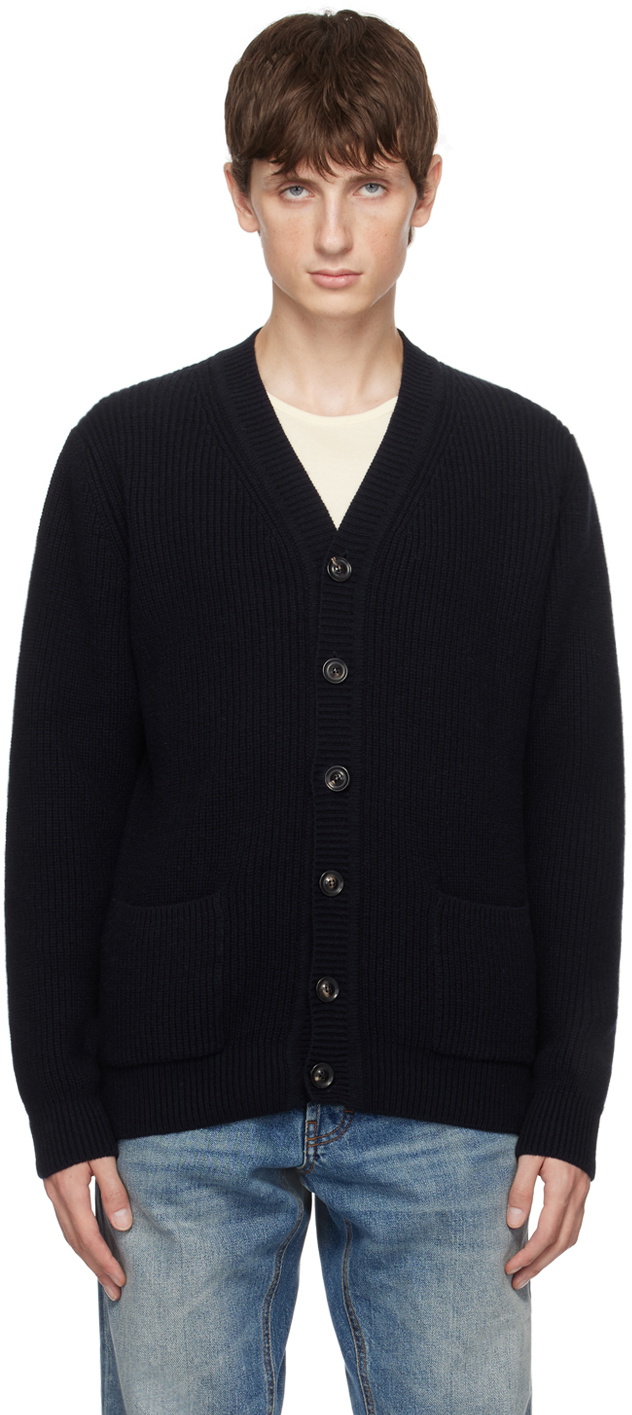 LARDINI ネイビー カーディガン