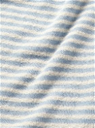 Altea - Slim-Fit Striped Cotton-Blend Terry Polo Shirt - Blue