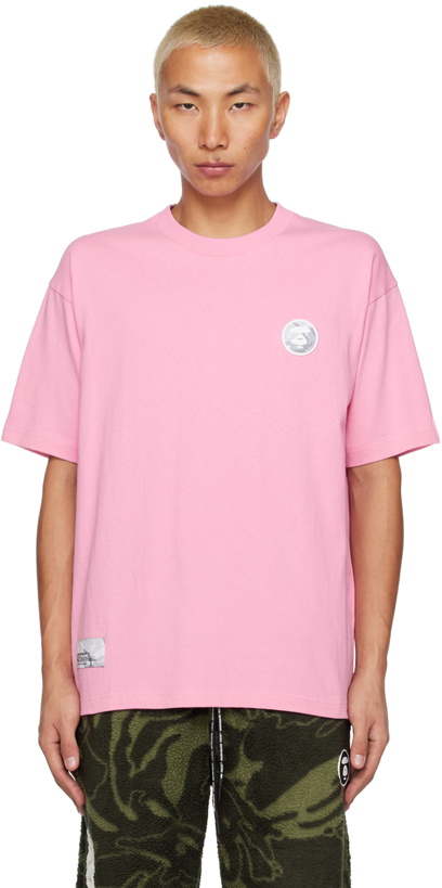 Photo: AAPE by A Bathing Ape Pink Patch T-Shirt