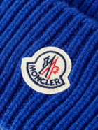 Moncler - Logo-Appliquéd Ribbed Virgin Wool and Cashmere-Blend Beanie