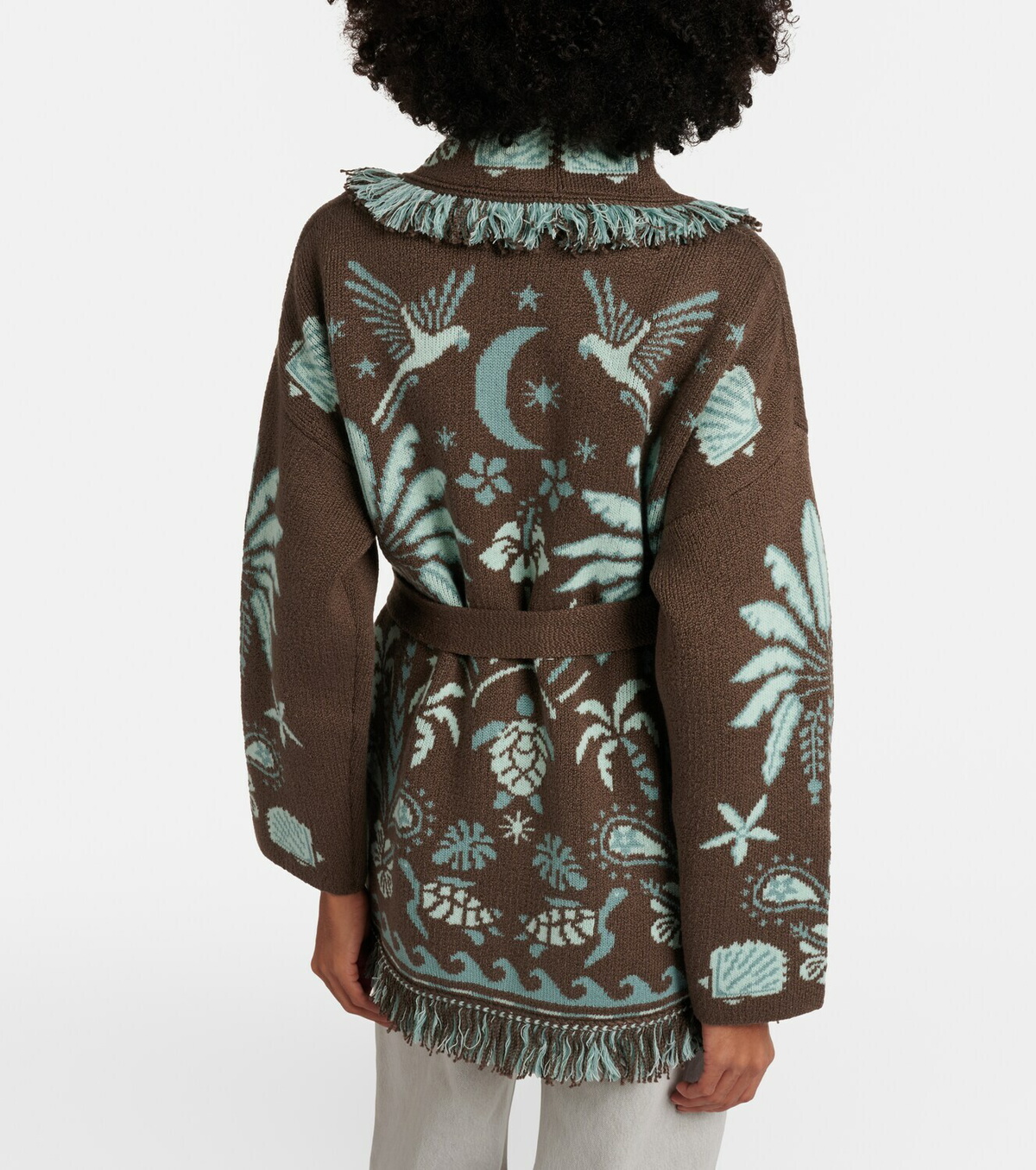 Alanui Echoes Of The Island wool and cotton cardigan
