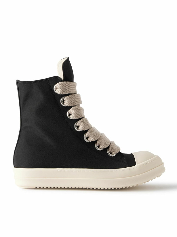 Photo: DRKSHDW by Rick Owens - Jumbolace Nylon-Canvas High-Top Sneakers - Black
