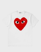 Comme Des Garçons Play T Shirt Red Emblem Knit White - Mens - Shortsleeves