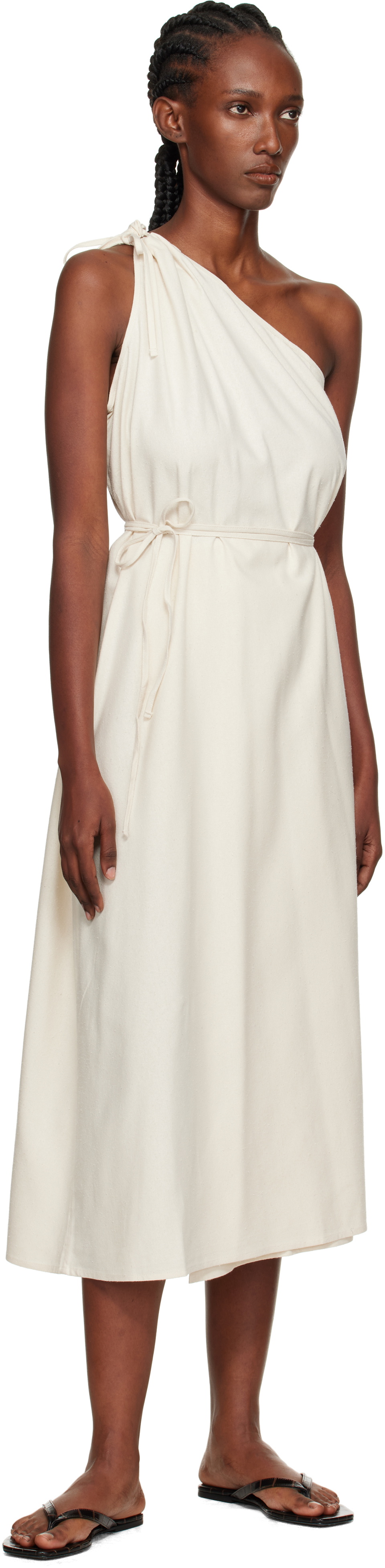 Baserange Off-White View Midi Dress