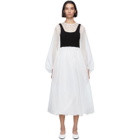 Enfold White Organdie Layered Dress