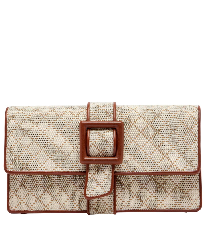 Photo: Manolo Blahnik Maycap raffia-effect clutch