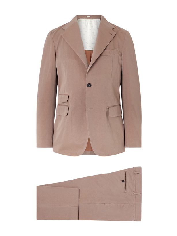 Photo: Massimo Alba - Sloop Cotton-Twill Suit - Brown
