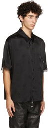 Martine Rose Black Silk Klene Short Sleeve Shirt
