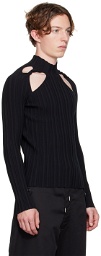 Dion Lee SSENSE Exclusive Black Collarbone Skivvy Sweater