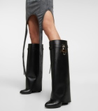 Givenchy - Shark Lock wide-fit leather knee-high boots