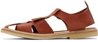 Henrik Vibskov Orange Leather Sandals