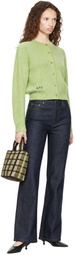 A.P.C. Green Short Wool Cardigan