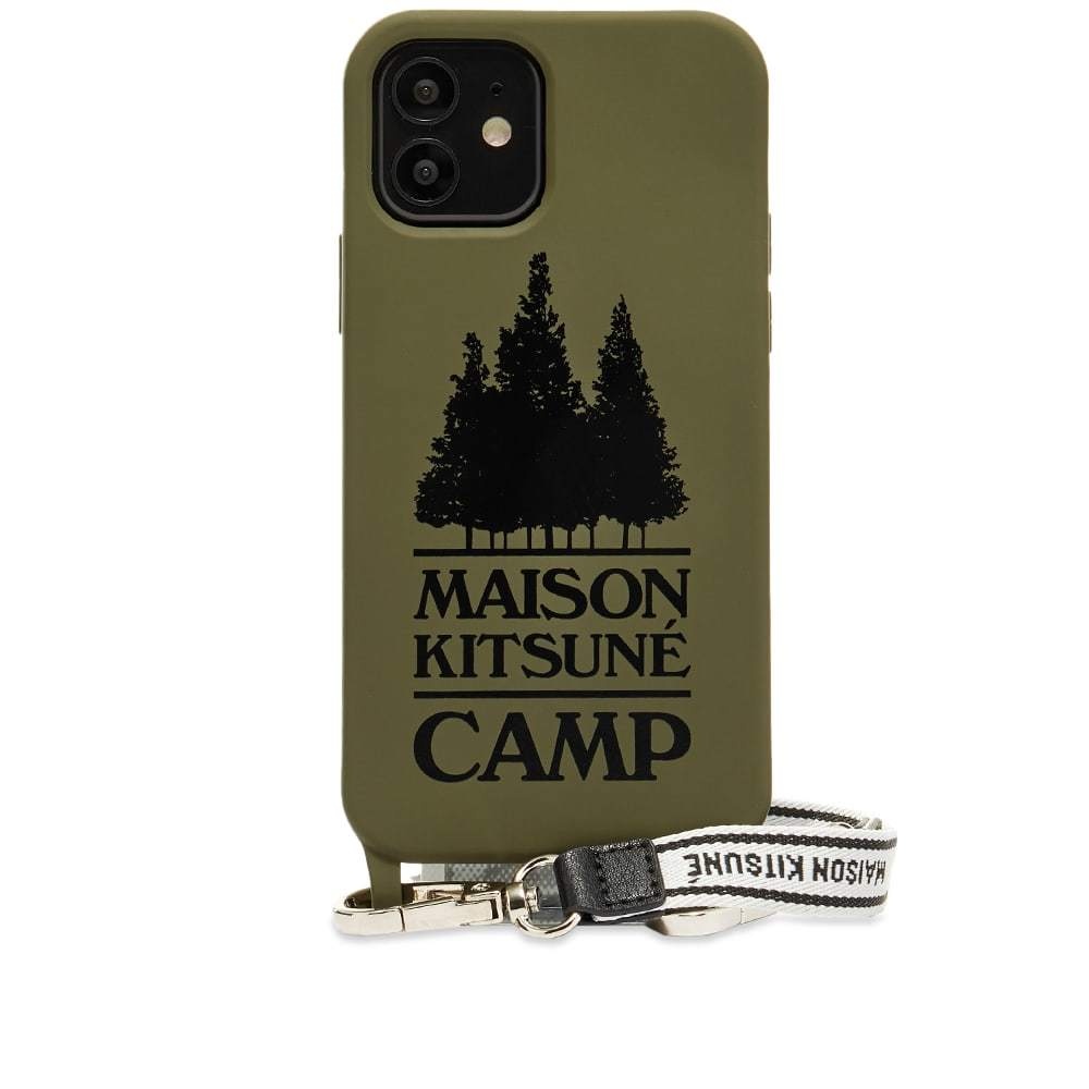 Photo: Maison Kitsuné Camp Logo iPhone 12 Case with Strap