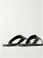 SAINT LAURENT - Kouros Leather Flip Flops - Black