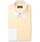Maximilian Mogg - Yellow Contrast-Trimmed Double-Cuff Zephyr Cotton Shirt - Yellow