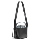F/CE. Women's Tech Leather Bucket Shoulder Bag in Grey 