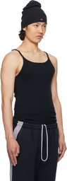 GREG ROSS Black Ribbed Tank Top