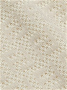 Fendi - Logo-Intarsia Wool, Cotton and Cashmere-Blend Sweater - White