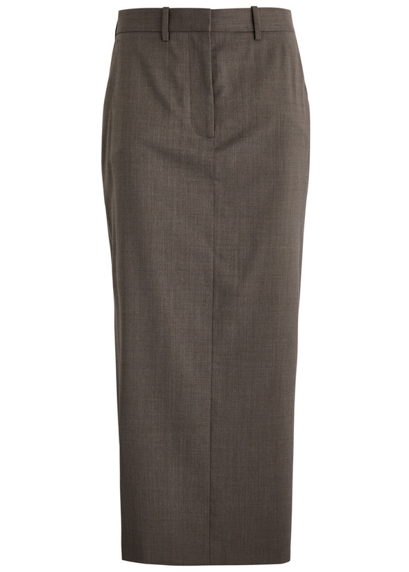 Photo: Helmut Lang Wool Maxi Skirt Brown
