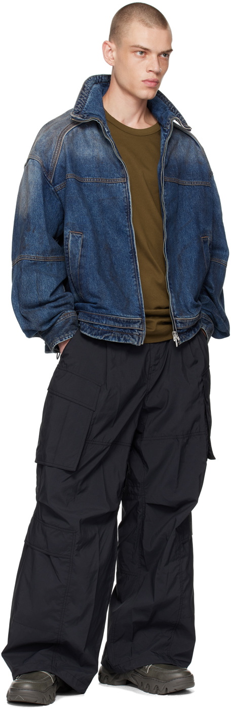Juun.J Black Tuck Cargo Pants