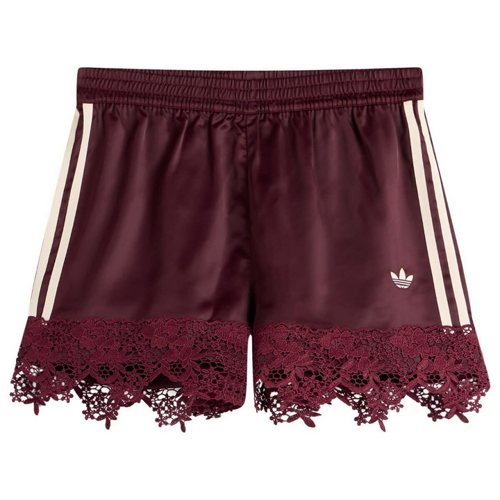 Photo: Adidas Women's Firebird Satin Lace Track Short in Maroon