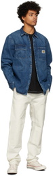 Carhartt Work In Progress Blue Denim Salinac Shirt Jacket